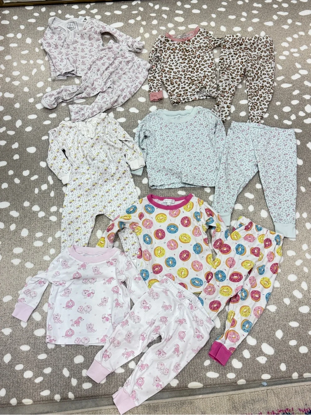 Lot of 22 Bamboo Pajamas set pima kissy kissy baby toddler girl long sleeve pant